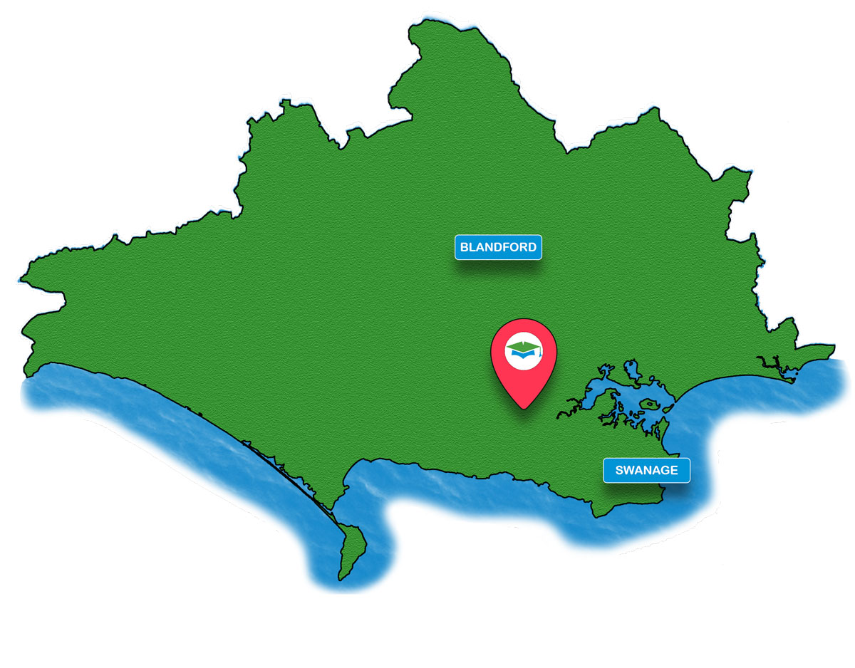 School trip Isle of Wight location map for Wareham Forest